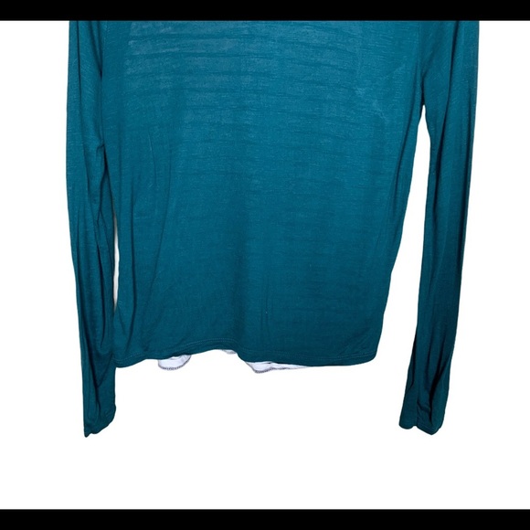 SILVER JEANS 2 In 1 Stripe Tee With Long Sleeves & Twist Back Green Girl Age 14Y - Picture 5 of 7